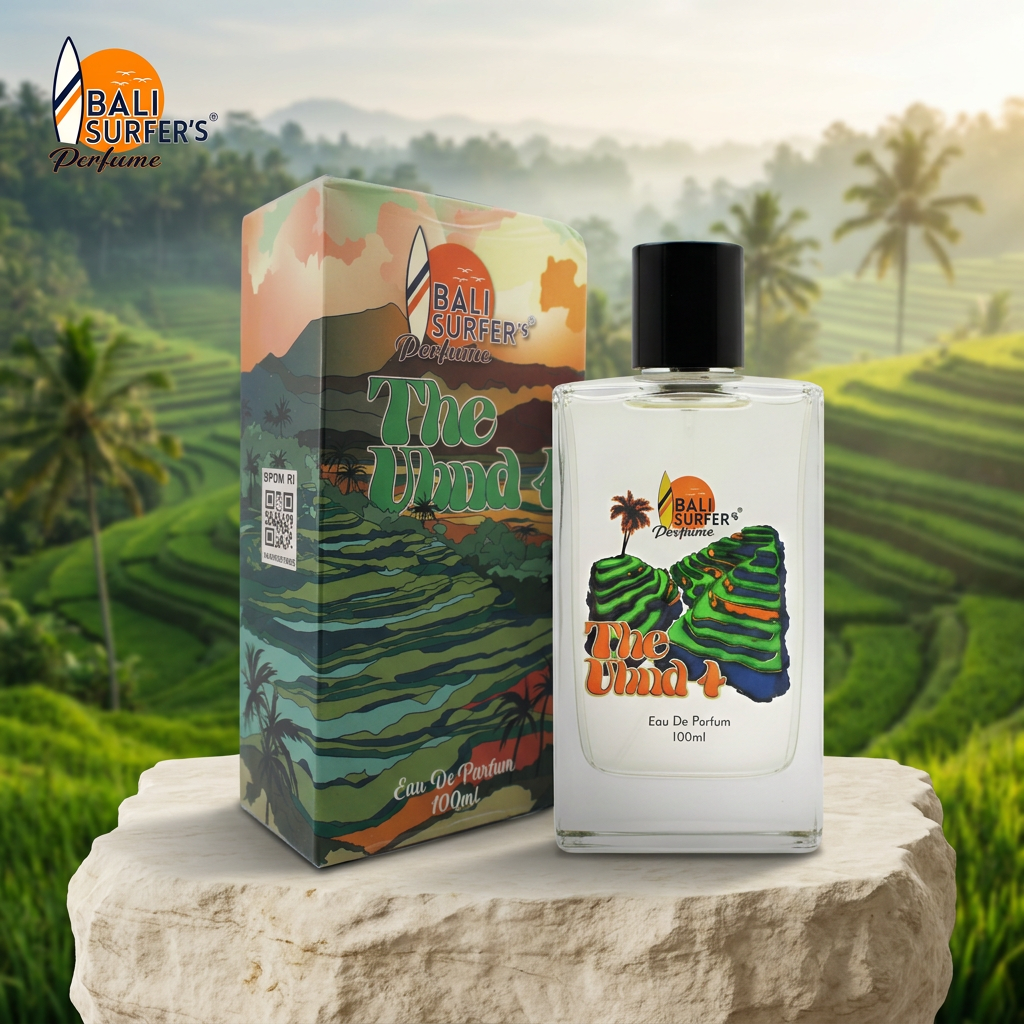BALI SURFER'S PERFUME - The Ubud 4 - Apple, Vanilla & Dark Chocolate with Woody Notes | Unisex EDP | Inspired by Ubud's Calm Nature | Paraben & Cruelty Free | 100ml 3.4 Fl Oz