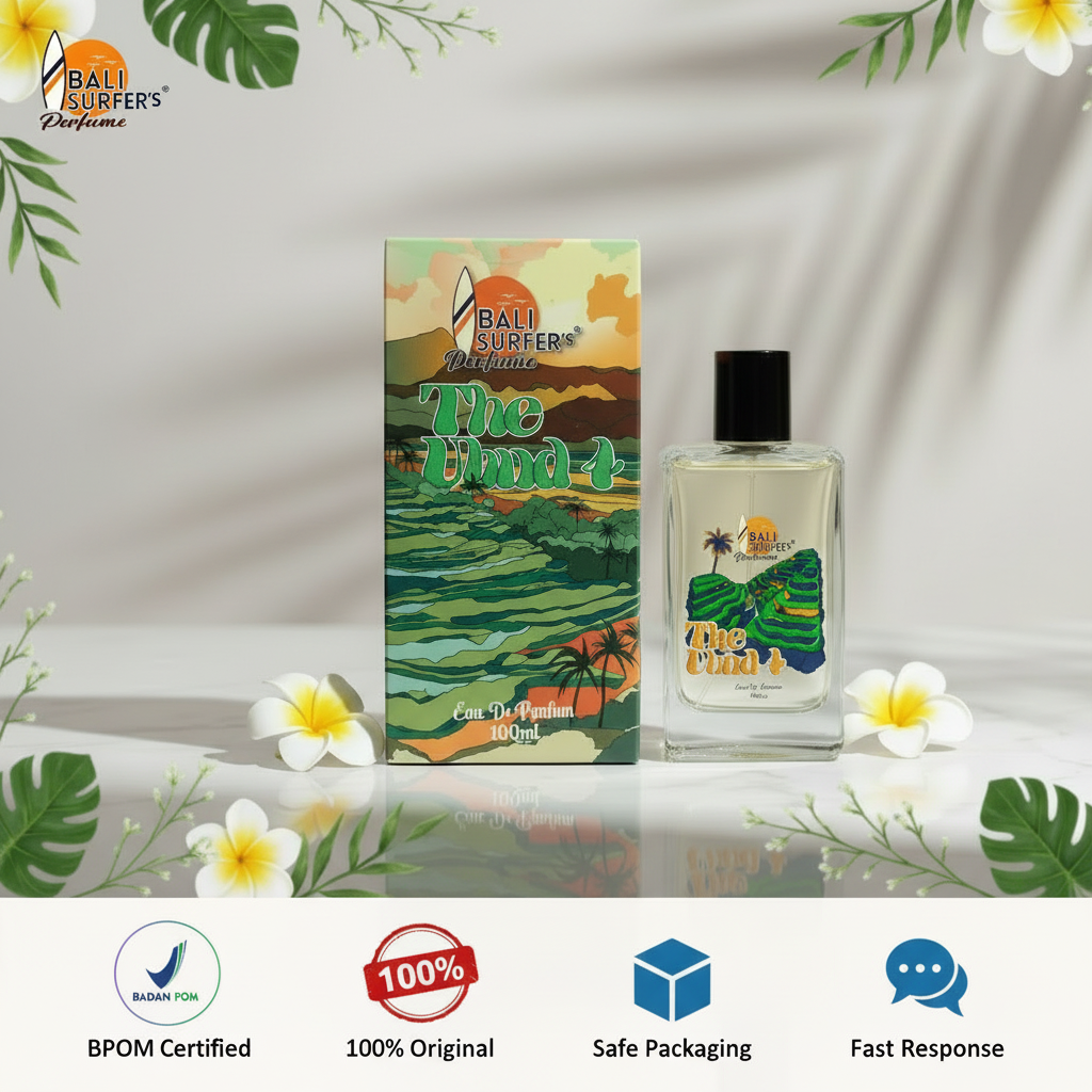 BALI SURFER'S PERFUME - The Ubud 4 - Apple, Vanilla & Dark Chocolate with Woody Notes | Unisex EDP | Inspired by Ubud's Calm Nature | Paraben & Cruelty Free | 100ml 3.4 Fl Oz
