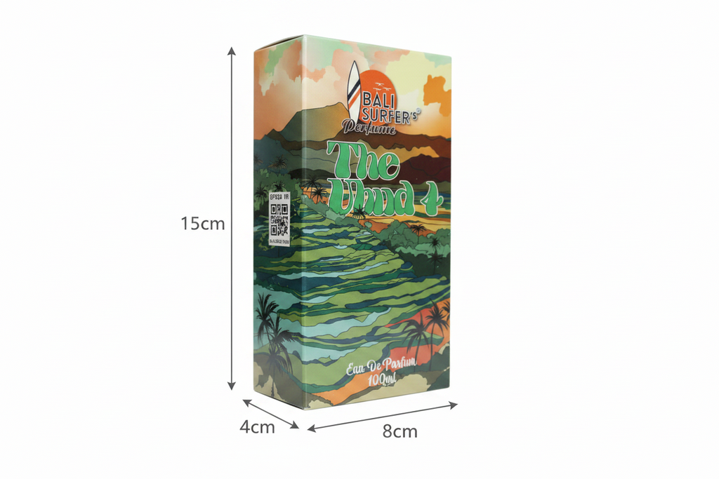 BALI SURFER'S PERFUME - The Ubud 4 - Apple, Vanilla & Dark Chocolate with Woody Notes | Unisex EDP | Inspired by Ubud's Calm Nature | Paraben & Cruelty Free | 100ml 3.4 Fl Oz