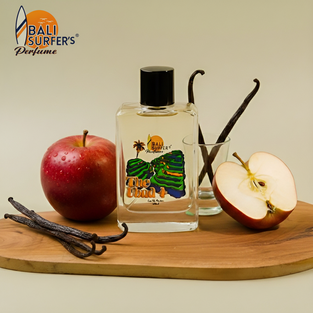 BALI SURFER'S PERFUME - The Ubud 4 - Apple, Vanilla & Dark Chocolate with Woody Notes | Unisex EDP | Inspired by Ubud's Calm Nature | Paraben & Cruelty Free | 100ml 3.4 Fl Oz